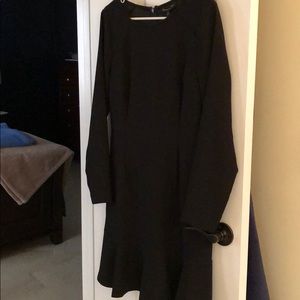 Black Dress with Ruffle